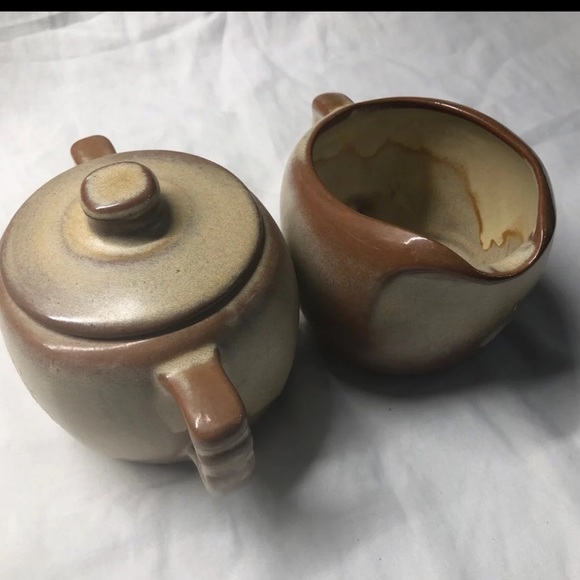 Frankoma Plainsman Sugar Bowl and Creamer 5B - Picture 2 of 9